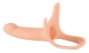 Силиконовый полый страпон на ремнях Silicone Strap-on - 16 см. фото 7 — pink-kiss