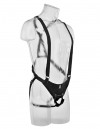 Страпон-система с телесной насадкой 10" Hollow Strap-On Suspender System - 25 см. фото 4 — pink-kiss