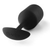 Чёрная пробка для ношения B-vibe Snug Plug 4 - 14 см. фото 2 — pink-kiss