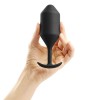 Чёрная пробка для ношения B-vibe Snug Plug 4 - 14 см. фото 3 — pink-kiss