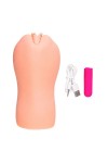 Телесный вибромастурбатор-вагина с рельефом EMILY AUTO фото 6 — pink-kiss