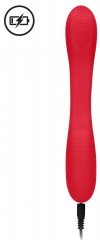 Красный двухсторонний вибратор Flex - 21,5 см. фото 3 — pink-kiss