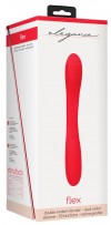 Красный двухсторонний вибратор Flex - 21,5 см. фото 4 — pink-kiss