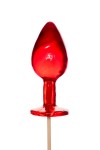 Красный леденец в форме малой анальной пробки со вкусом виски фото 1 — pink-kiss