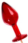 Красный леденец в форме малой анальной пробки со вкусом виски фото 2 — pink-kiss
