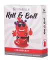 Стимулирующий презерватив-насадка Roll & Ball Strawberry фото 1 — pink-kiss