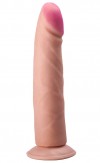 Фаллоимитатор на присоске из бархатистого на ощупь материала - 19,5 см. фото 1 — pink-kiss