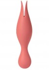 Коралловый раздвоенный вибромассажер Siren для клиторального массажа фото 1 — pink-kiss