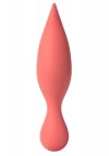 Коралловый раздвоенный вибромассажер Siren для клиторального массажа фото 2 — pink-kiss