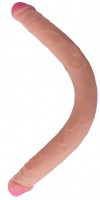 Двусторонний фаллос из неоскина Lesbi - 47,8 см. фото 1 — pink-kiss