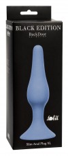 Синяя анальная пробка Slim Anal Plug XL - 15,5 см. фото 3 — pink-kiss