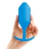 Синяя пробка для ношения B-vibe Snug Plug 5 - 14 см. фото 6 — pink-kiss