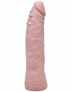 Телесный фаллоимитатор с шипиками под головкой - 18,5 см. фото 1 — pink-kiss
