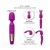 Лиловый вибратор с 2 сменными насадками R-Evolution Wand Vibrator with 2 Attachments фото 2 — pink-kiss