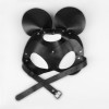 Пикантная черная маска «Озорная мышка» с заклепками фото 3 — pink-kiss