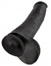 Чёрный фаллоимитатор-гигант 15" Cock with Balls - 40,6 см. фото 4 — pink-kiss