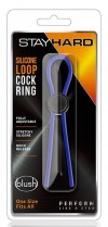 Синее эрекционное лассо Silicone Loop Cock Ring фото 3 — pink-kiss