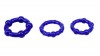 Набор из 3 синих стимулирующих колец Beaded Cock Rings фото 1 — pink-kiss