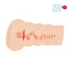 Мастурбатор-вагина телесного цвета с бороздками на внешней части  фото 2 — pink-kiss