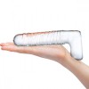 Прозрачный фаллоимитатор 8" Realistic Ribbed Glass Dildo - 20,3 см. фото 5 — pink-kiss