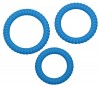 Набор из трех синих силиконовых колец фото 1 — pink-kiss