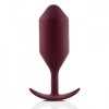 Бордовая пробка для ношения B-vibe Snug Plug 5 - 14 см. фото 5 — pink-kiss