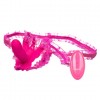 Розовая вибробабочка на ремешках Silicone Remote Venus Penis фото 1 — pink-kiss