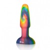 Разноцветная анальная пробка с эффектом римминга Peace & Love Tie-Dye - 15,2 см. фото 1 — pink-kiss