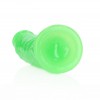 Зеленый люминесцентный фаллоимитатор на присоске - 17,5 см. фото 3 — pink-kiss