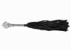 Черная многохвостая плеть с витой ручкой - 63 см. фото 3 — pink-kiss