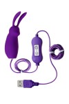 Фиолетовое виброяйцо с пультом управления A-Toys Bunny, работающее от USB фото 2 — pink-kiss