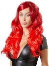 Ярко-красный парик с волнистыми волосами фото 2 — pink-kiss