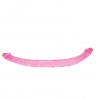 Двухголовый розовый фаллоимитатор - 44,5 см. фото 5 — pink-kiss