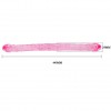 Двухголовый розовый фаллоимитатор - 44,5 см. фото 6 — pink-kiss