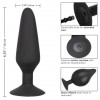 Черная расширяющаяся анальная пробка XL Silicone Inflatable Plug - 16 см. фото 3 — pink-kiss