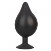 Черная расширяющаяся анальная пробка XL Silicone Inflatable Plug - 16 см. фото 5 — pink-kiss