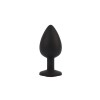 Черная анальная пробка с кристаллм Booty Fantasy Gem Plug L - 9,5 см. фото 3 — pink-kiss