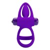 Фиолетовое эрекционное кольцо с 10 режимами вибрации и подхватом мошонки фото 4 — pink-kiss