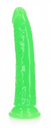 Зеленый люминесцентный фаллоимитатор на присоске - 22 см. фото 1 — pink-kiss