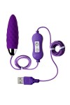 Фиолетовое узенькое виброяйцо с пультом управления A-Toys Cony, работающее от USB фото 2 — pink-kiss