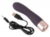 Фиолетовый вибратор с ребрышками Elegant Flexy Vibe - 15 см. фото 5 — pink-kiss