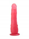Розовый гелевый фаллоимитатор на присоске - 19,3 см. фото 3 — pink-kiss