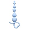 Голубая анальная цепочка Begginers Beads - 18 см. фото 1 — pink-kiss
