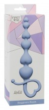 Голубая анальная цепочка Begginers Beads - 18 см. фото 2 — pink-kiss
