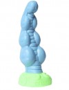 Голубой фаллоимитатор "Посейдон" с ярко выраженным рельефом - 19 см. фото 1 — pink-kiss