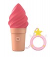 Малиновый мини-вибратор в форме мороженого Candice фото 1 — pink-kiss