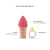 Малиновый мини-вибратор в форме мороженого Candice фото 2 — pink-kiss