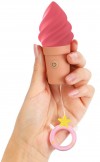 Малиновый мини-вибратор в форме мороженого Candice фото 3 — pink-kiss