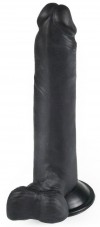 Черный фаллоимитатор-реалистик на присоске - 16,5 см. фото 2 — pink-kiss