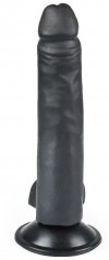 Черный фаллоимитатор-реалистик на присоске - 16,5 см. фото 3 — pink-kiss